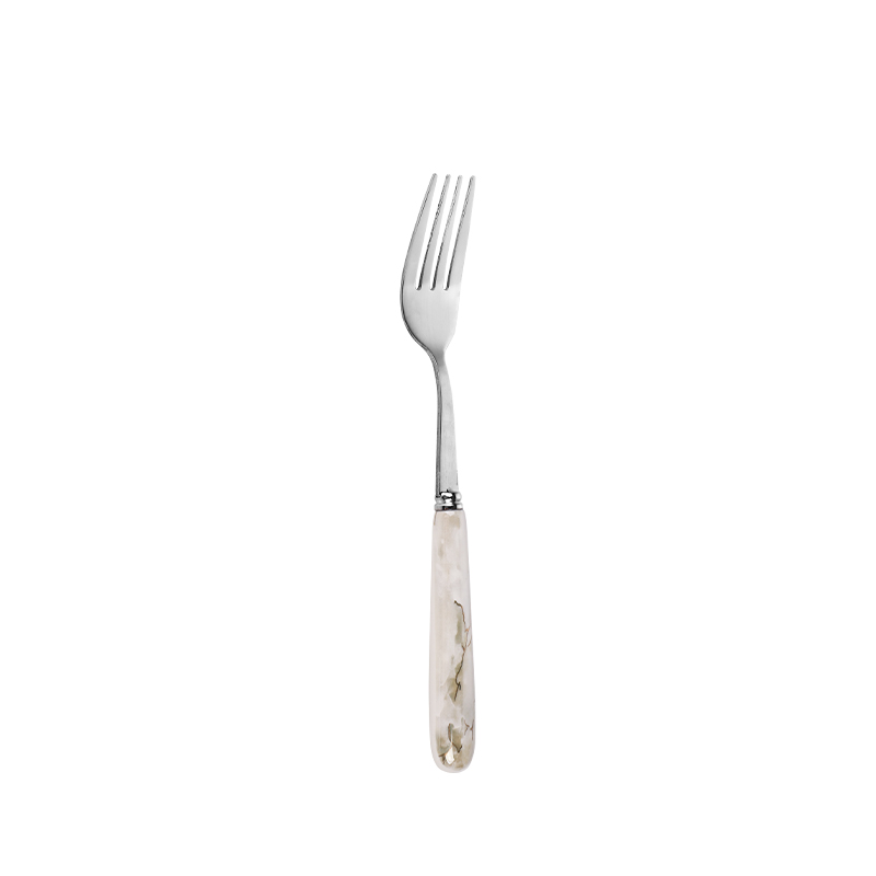 China stainless steel silver fork manufacturer 410 SS na may ceramic handle