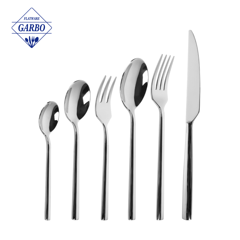 High Quality Wholesale 430 Mirror Silvery Stainless Steel Cutlery Set