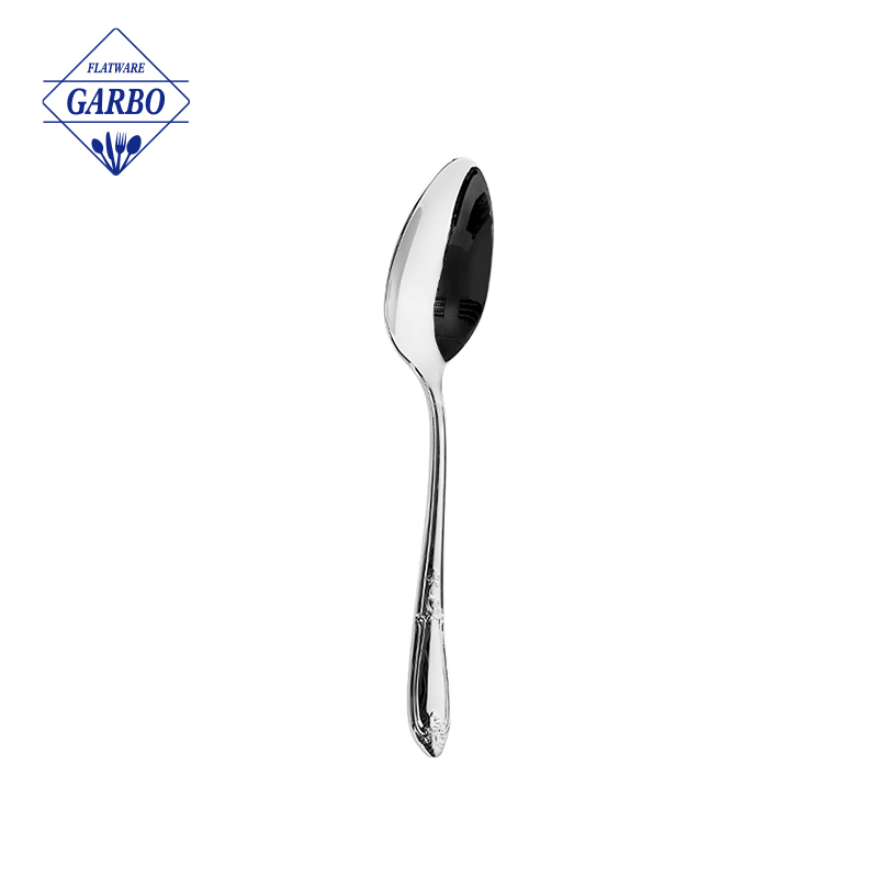 Stainless Steel Silver Tea Spoon with Vintage Design