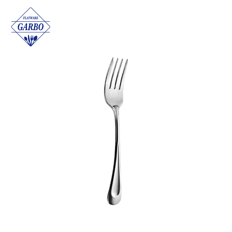 simple good quality mirror polish stainles steel dinner fork