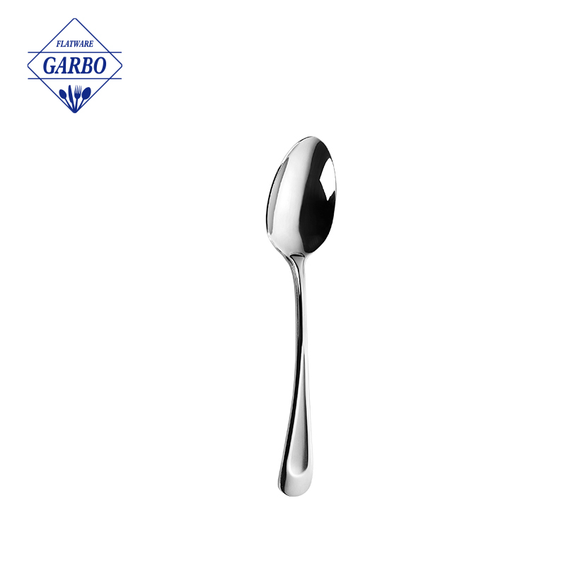 simple design mirror polished stainless steel dessert spoon for wholesale