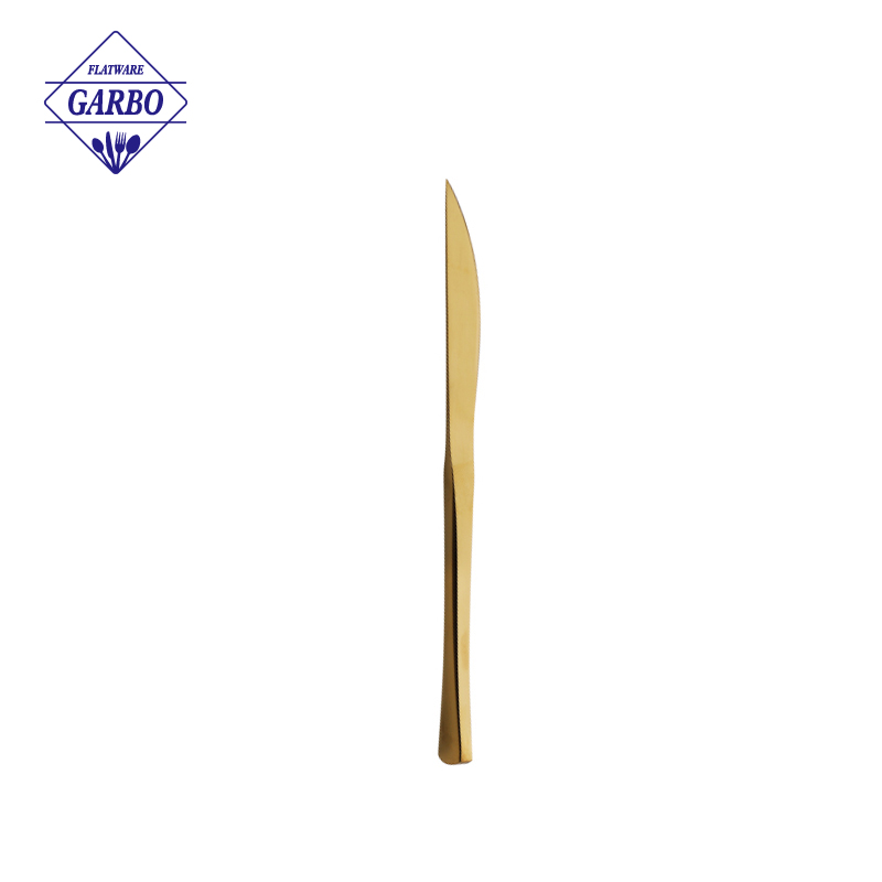 Нож для стейка с золотым покрытием, высококачественный нож из нержавеющей стали 304/430