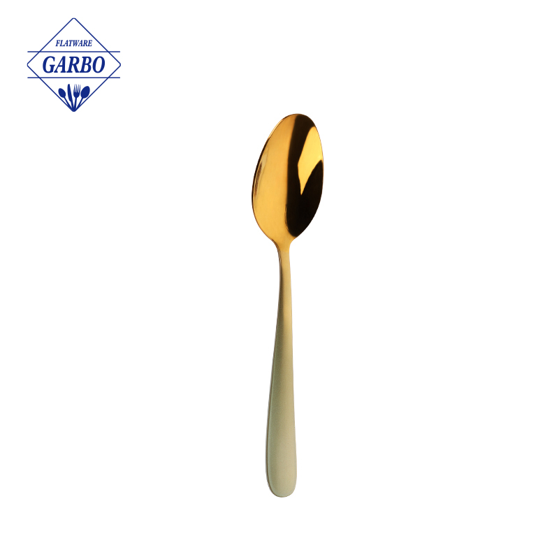 Factory New Design Beautiful with Gradient Color Handle Dinner Spoon Kutsarita