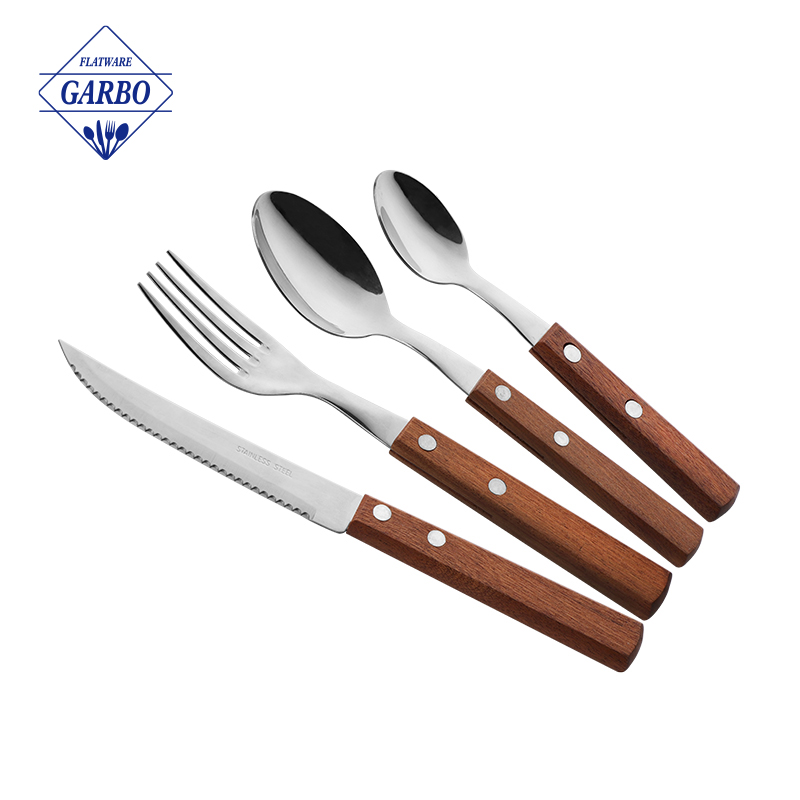 Hot Selling Wooden Handle Stainless Steel Cutlery