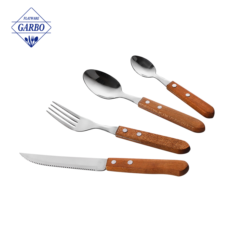 Hot Selling Wooden Handle Stainless Steel Cutlery