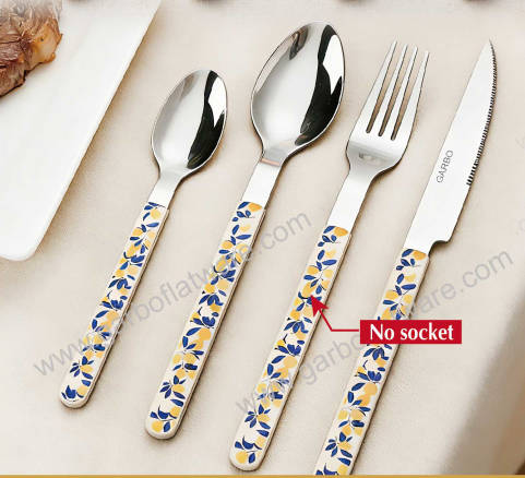 Lemon Series Stainless Steel Cutlery: Heat Transfer Printing for a Colorful Dining Experience
