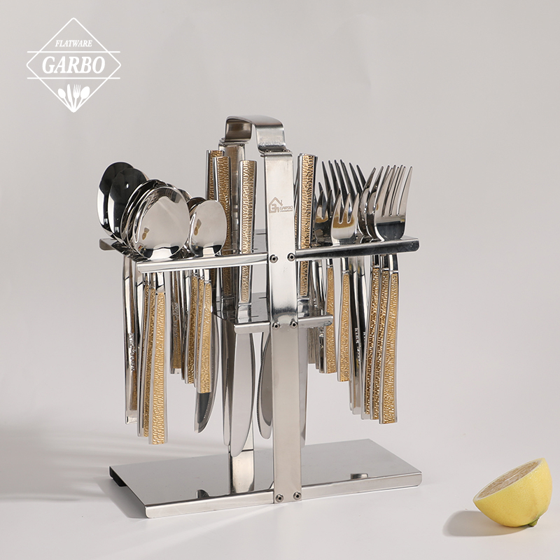 201 Stainless Steel Golden Cutlery Set for Middle East Wholesale