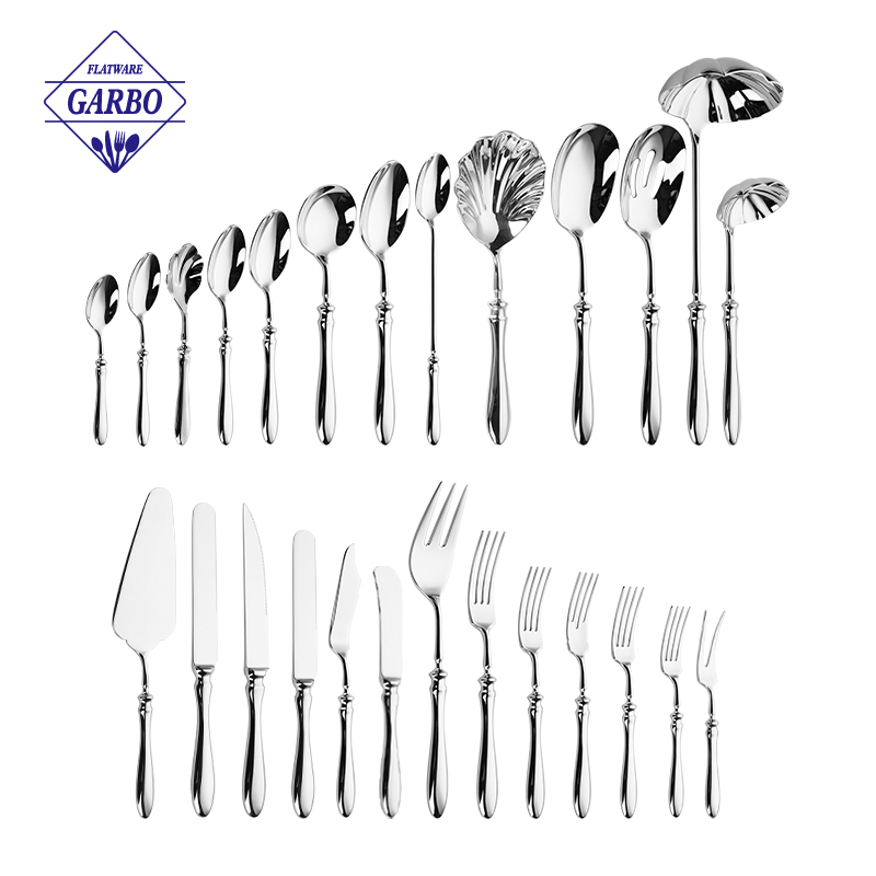 Elegant 304 Stainless Steel Cutlery Set with 26 Complete Models