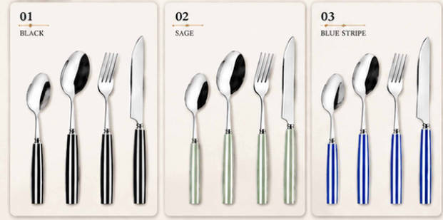 Premium Ceramic Handle Cutlery Set: Ideal Tableware for South America, Southeast Asia