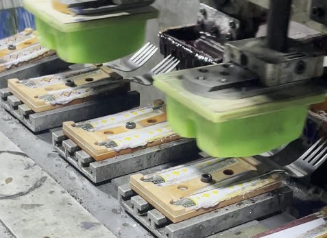 Pad Printing for Stainless Steel Cutlery Inside a Jieyang Factory