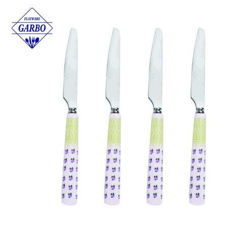 On Sale Supermarket Gift Promotion Ceramic Handle Dinner Knife na may Hand Polishing