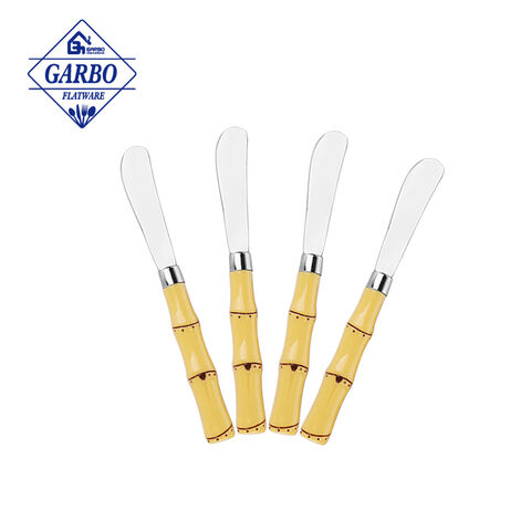 Elegant Golden Color Stainless Steel Plastic Handle Table Knife with Competitive Price