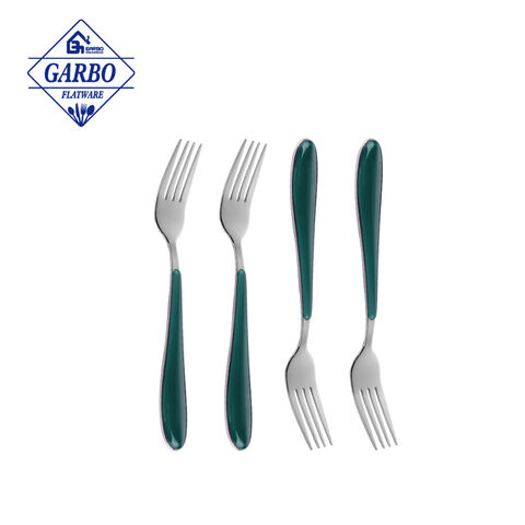 New Start Nice Designs  Salar Flatware Fork Used For Home Qith Round Shape Plastic Handle