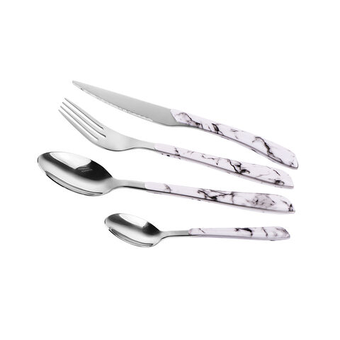 Gaya Timur Tengah Hot Selling Plastic Handle Table Utensil Dinner Knife with Marble Pattern