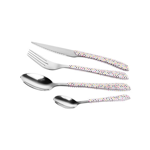 Gaya Timur Tengah Hot Selling Plastic Handle Table Utensil Dinner Knife with Marble Pattern