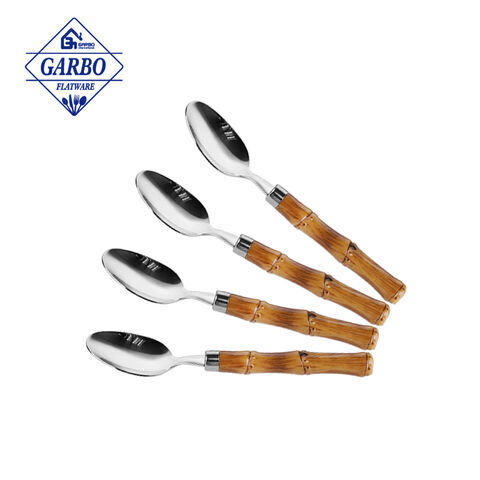 Gold luxury printing stainless steel food spoon