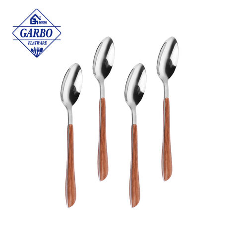 China Modern flatware red handle spoon