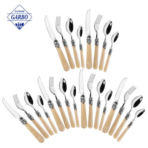 410 Stainless Steel 12 Pieces Cutlery Set PS Handle Flatware Set