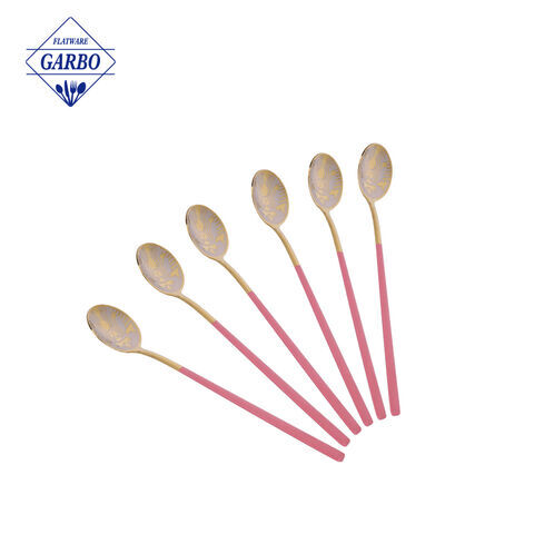 China made popular Electroplate stainles steel colored spoon