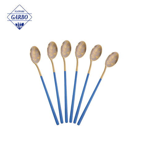 China made popular Electroplate stainles steel colored spoon