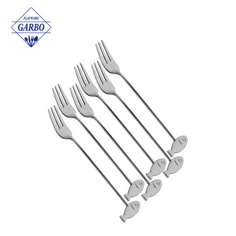 Silver Premium Fish Handle Vegetable and Fruit Fork for Any Occasion