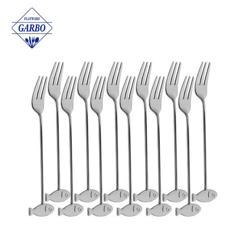 Silver Premium Fish Handle Vegetable and Fruit Fork for Any Occasion