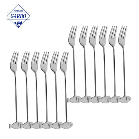 Silver Premium Fish Handle Vegetable and Fruit Fork for Any Occasion