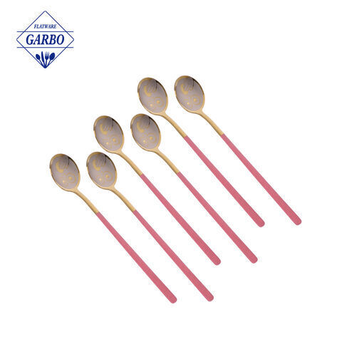Home restaurant hotel used electroplating color soup spoon