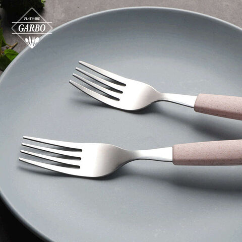 410 Stainless Steel Fashion Morden Pink PP Plastic Handle Dinner Fork