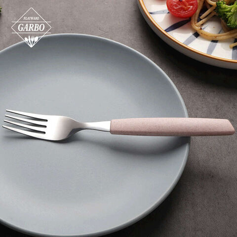 410 Stainless Steel Fashion Morden Pink PP Plastic Handle Dinner Fork