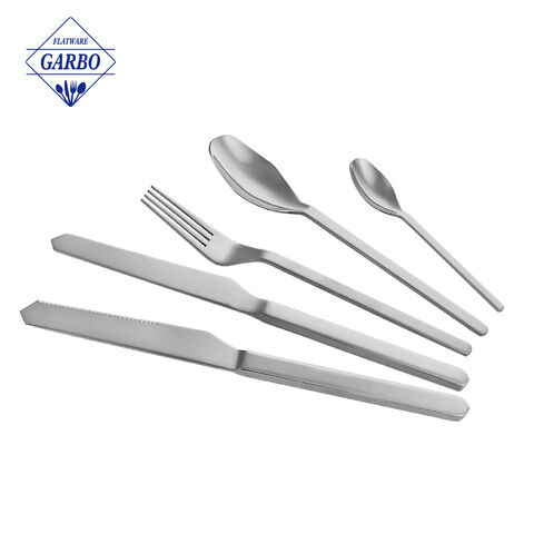Garbo silver flatware set with the mirror polish including 5 pieces