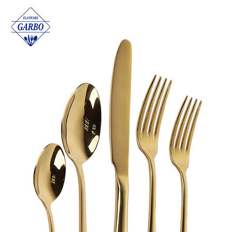 24-Piece Luxury Stainless Steel Sendok Garpu Set dengan Silverware Pemegang Kotak Hadiah