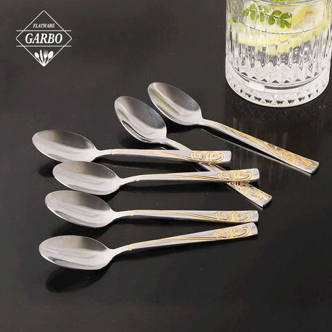 Gaya Mesir 201 stainless steel set sendok garpu cat air set sendok garpu stainless steel