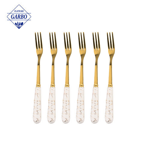 12 Pieces Chinese Flower Pattern Stainless Steel dinner Fork Set desset fork for cake tea time Tableware for Home Kitchen