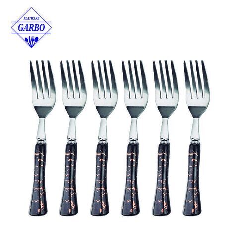 12 Pieces Chinese Flower Pattern Stainless Steel dinner Fork Set desset fork for cake tea time Tableware for Home Kitchen