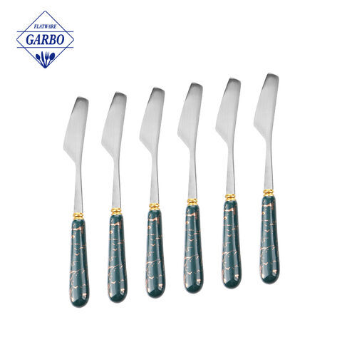 China Manufacture Luxury Electroplating Golden Cutlery Customized Butter Knife