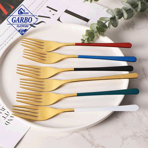 Colorful Handle Design Metal  430  Stainless Steel Fork