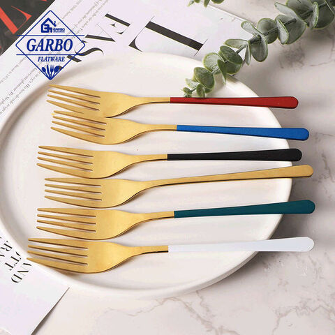 Makukulay na Handle Design Metal 430 Stainless Steel Fork