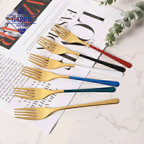 Colorful Handle Design Metal  430  Stainless Steel Fork