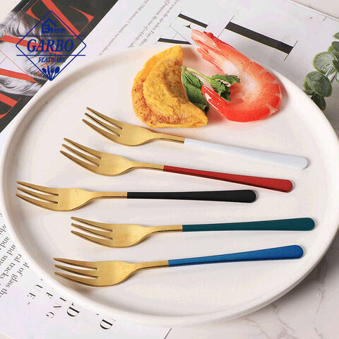 Colorful Handle Design Metal  430  Stainless Steel Fork