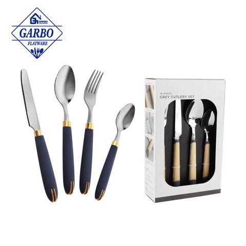 Modern Creative Plastic Handle Window Gift Box Stainless Steel Cutlery Sets
