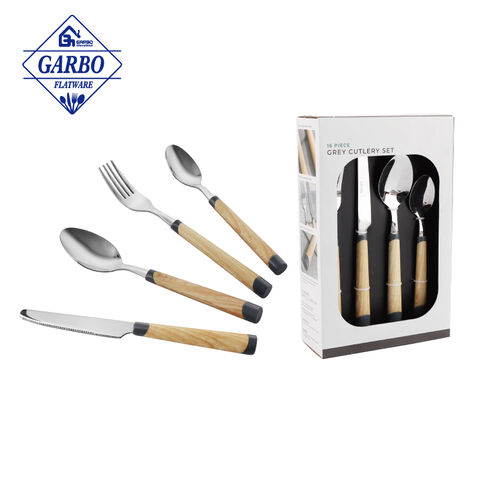 Modern Creative Plastic Handle Window Gift Box Set Peralatan Makan Stainless Steel