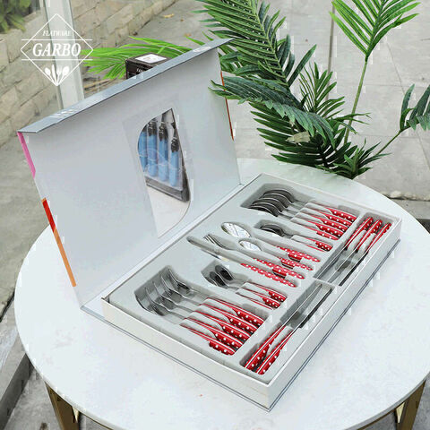 Luxury Gift Box 24pcs High Quality 430 Stainless Steel Flatware Set