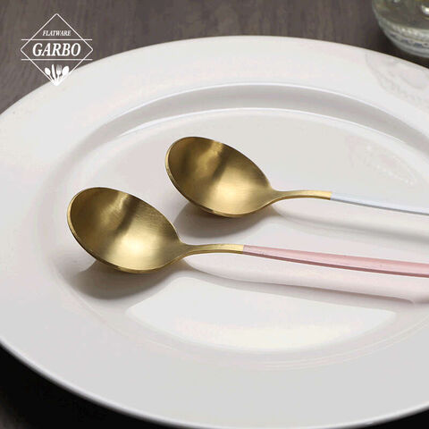 Portugal Champagne Gold Cutlery with Pink Handle