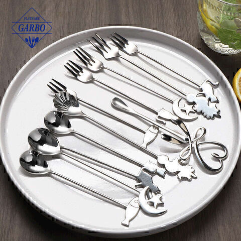 children use cute stainless steel flatware set for kids design