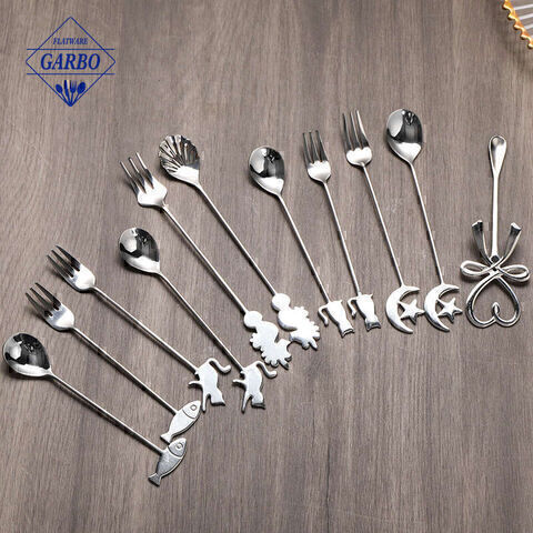 children use cute stainless steel flatware set for kids design