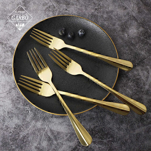 Minimalist Luxury PVD Golden High Quality Stainless Steel Dinner Fork