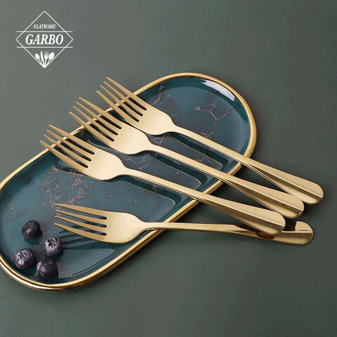 Minimalist Luxury PVD Golden High Quality Stainless Steel Dinner Fork