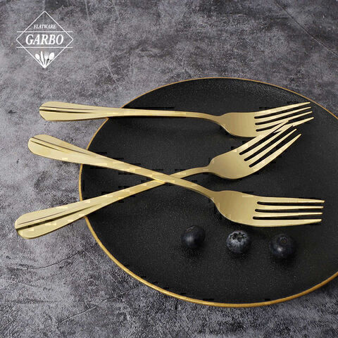 Minimalist Luxury PVD Golden High Quality Stainless Steel Dinner Fork
