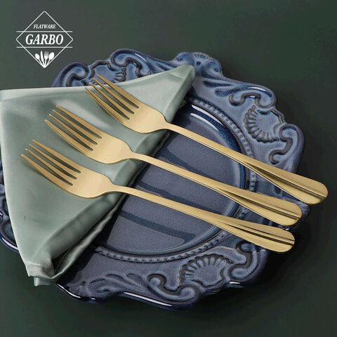 Minimalist Luxury PVD Golden High Quality Stainless Steel Dinner Fork